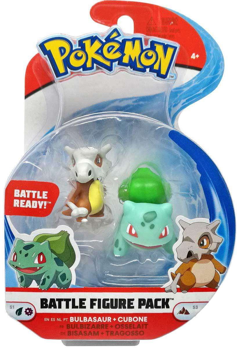 Pokemon 2" & 3" Bulbasaur & Cubone Action Figure Collectible Set