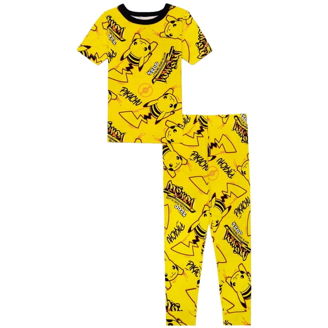 Pokemon 2-Piece Short Sleeve and Pant Pajama Set, 4-12