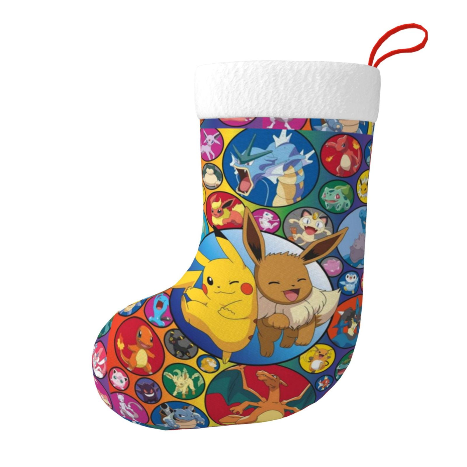 Pokemon 20 Christmas Stocking 18 Inch,Pokemon 20 Stockings Decorations For Family Holiday Xmas ...