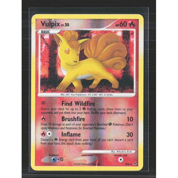 Pokemon 2009 Platinum Supreme Victors Vulpix #SH6