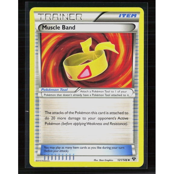 Pokemon 2014 XY Muscle Band Uncommon Lightly Played Trading Card #121/146