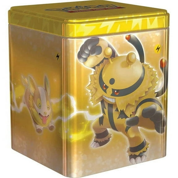 Pokemon 2022 Collectors Stacking Tin - LIGHTNING TIN (Yellow)(3 Packs & 1 Coin)
