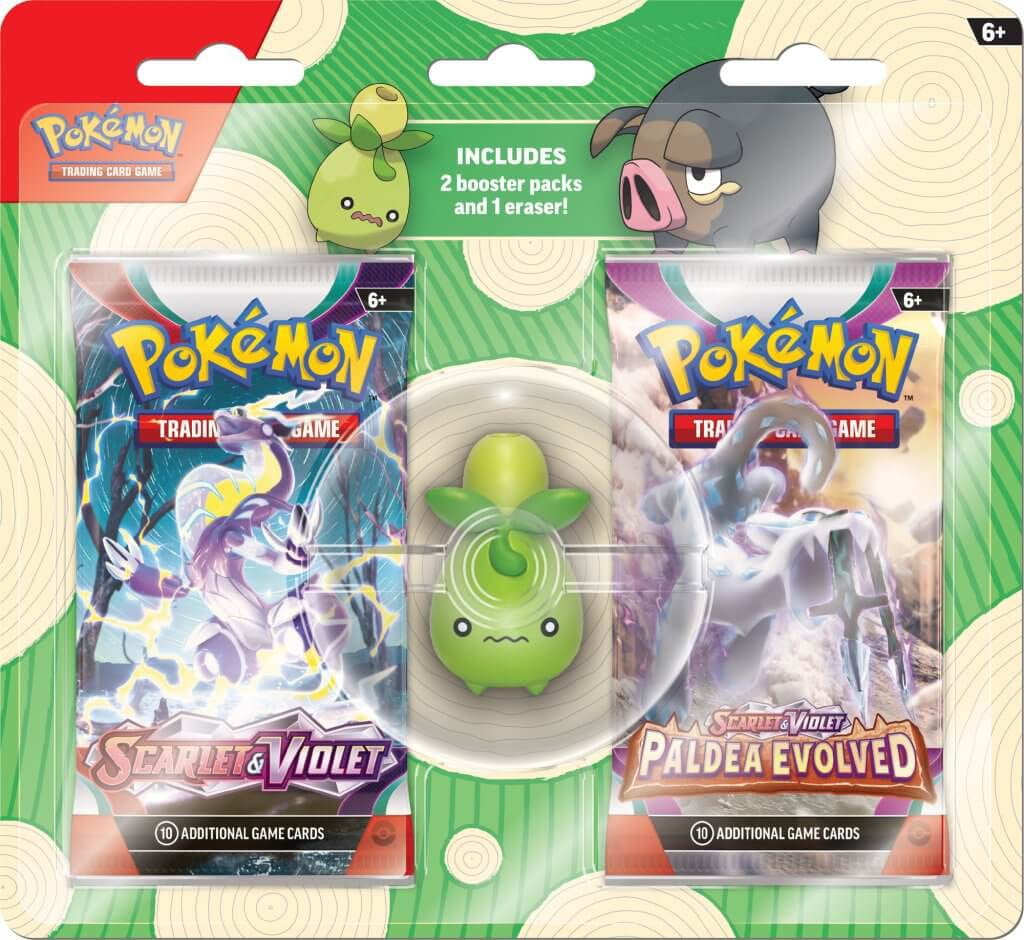 Pokemon 2023 Back to School Smoliv Special Edition (2 Booster Packs \u0026 1 Eraser)