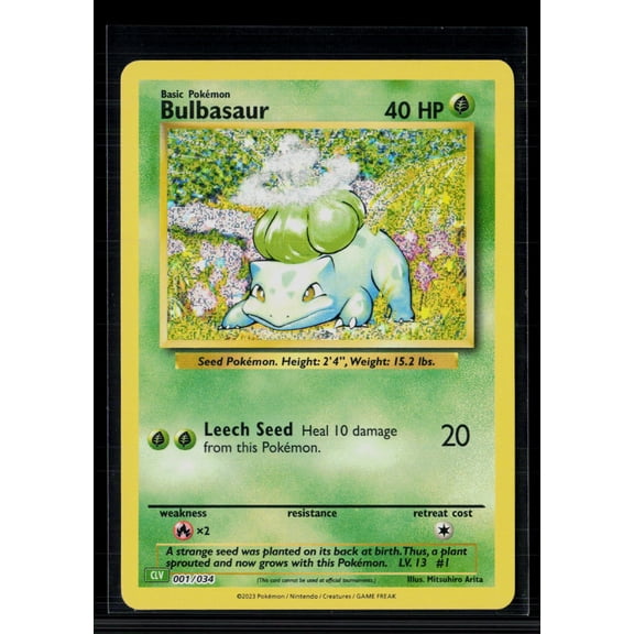Pokemon 2023 Classic Collection Bulbasaur Holo Trading Card #1/34
