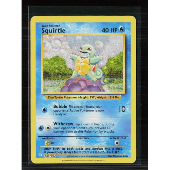 Pokemon 2023 Classic Collection Squirtle Holo 1/34 Trading Card English