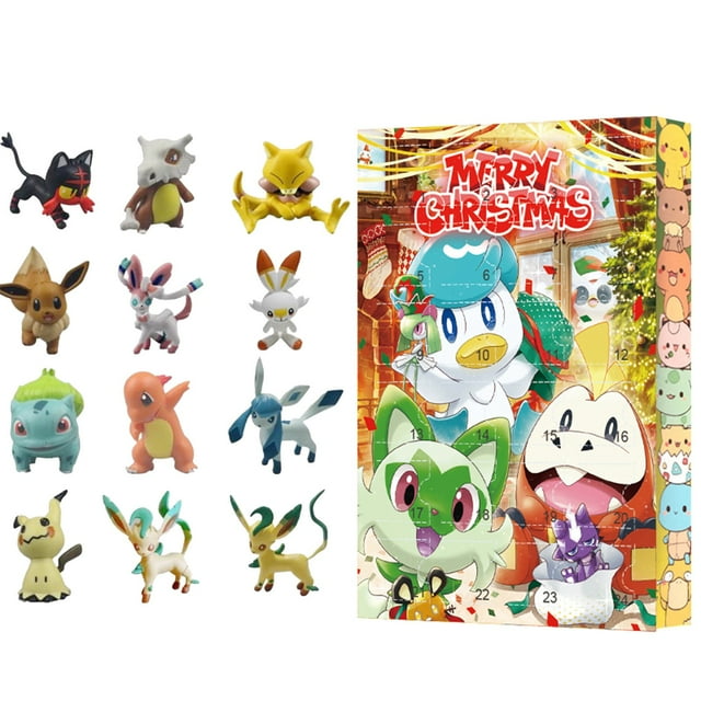 Pokemon 2023 Holiday Advent Calendar for Kids, 24 Piece Blind Box Gift