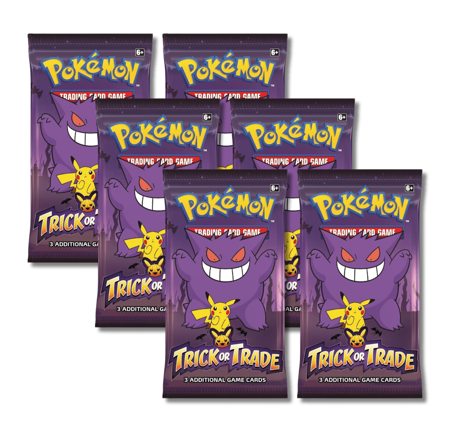 Pokemon 2023 Trick or Trade Gengar & Pikachu 6 Mini Booster Packs