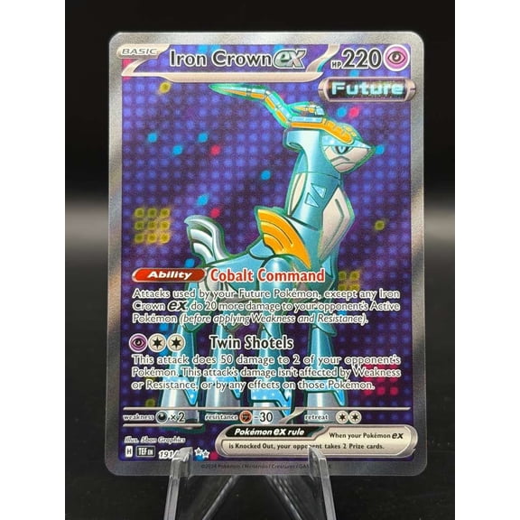 Pokemon 2024 Temporal Forces Iron Crown EX Full Art Holo #191/162 English