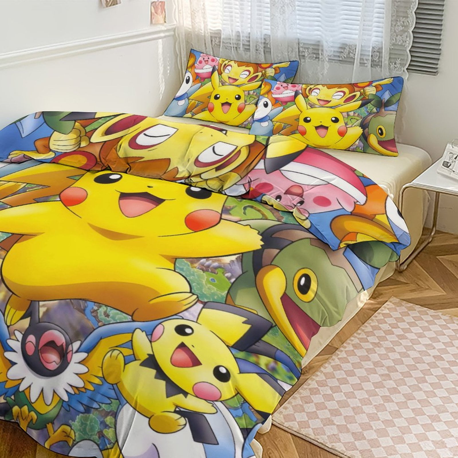 Pokemon Pieces Bed Set Cute Bedding Sets All Seasons,