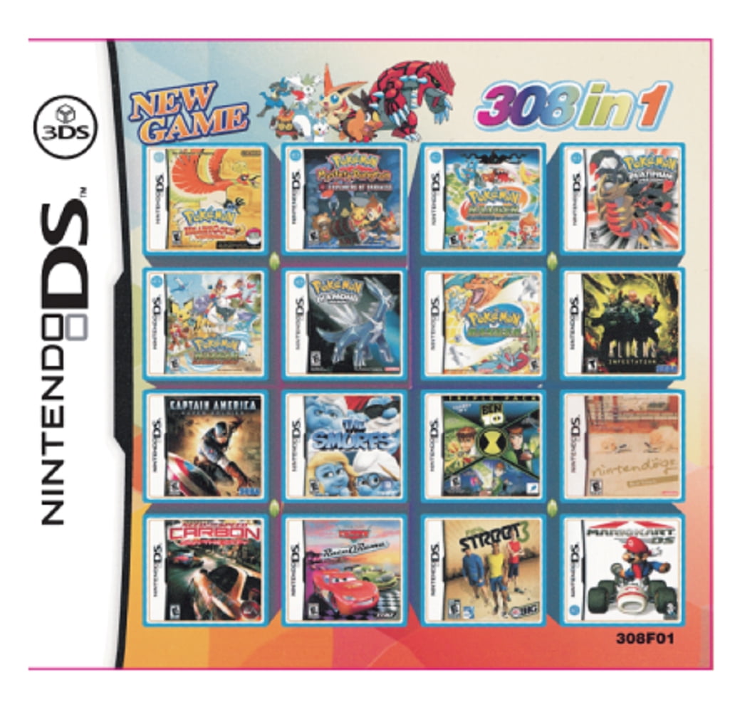 Pokemon 308 in 1 Version for Nintendo DS NDS 3DS US Game Card - Walmart.com