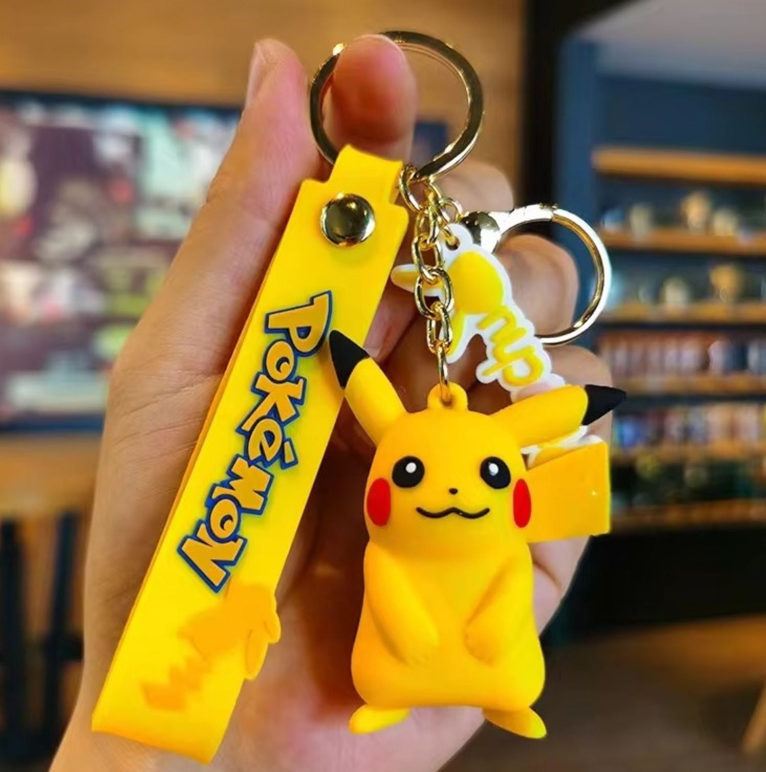 Packable Play Yellow 3D Figure Keychain with Strap – Anime
