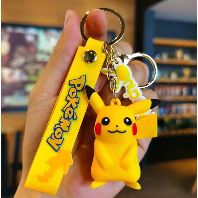 Pokemon 3D Character and name Silicone Charm Keychain Keyring - Walmart.com