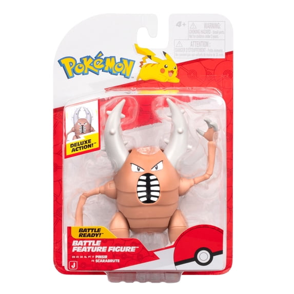 Pokemon Pinsir Battle Feature Figure - 4.5-inch Pinsir Battle Ready Figure with Horn Attack