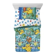 Pokemon First Starters Twin Bed In A Bag Set – Complete Kids Bedding Set with Comforter, Sheets & Pillowcases