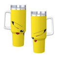Pokemon 40 Oz Tumbler With Handle And Straw Double Wall Stainless Steel