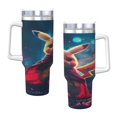 Pokemon 40 Oz Tumbler With Handle And Straw Double Wall Stainless Steel