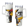 Pokemon 40 Oz Tumbler With Handle And Straw Double Wall Stainless Steel