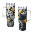 Pokemon 40 Oz Tumbler With Handle And Straw Double Wall Stainless Steel