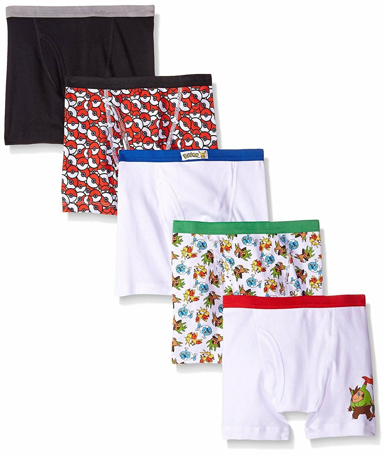 Pokemon 5 PC Boxer Briefs Underwear Boy Size 8