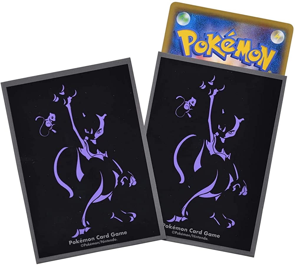 mewtwo card sleeves Pokemon 64ct Deck Shield Card Sleeves Pokemon Silhouette Mewtwo