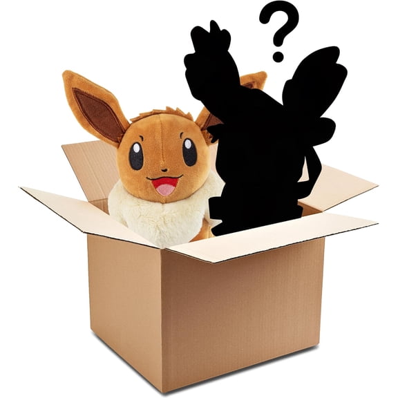 Pokemon 8" Eevee Evolution Plush Mystery Blind Box 2-Pack - Receive 1 Eevee & 1 Assorted Random Evolution Figure Toy - Officially Licensed - Gift for Kids, Boys, Girls  2+