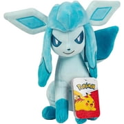 Pokemon 8" Glaceon Plush - Officially Licensed - Quality & Soft Stuffed Animal Toy - Eevee Evolution - Add Glaceon to Your Collection! - Great Gift for Kids & Fans of Pokemon