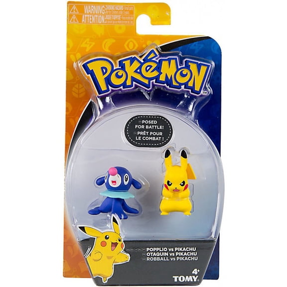 Pokemon Action Pose Popplio & Pikachu Mini Figure