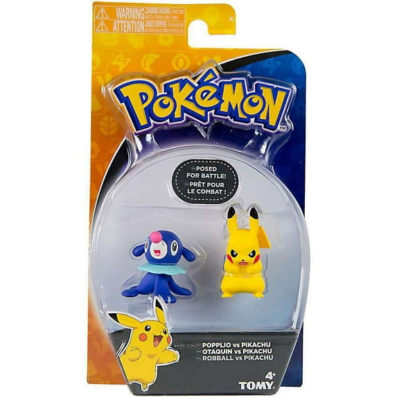 Pokemon Action Pose Popplio & Pikachu Mini Figure