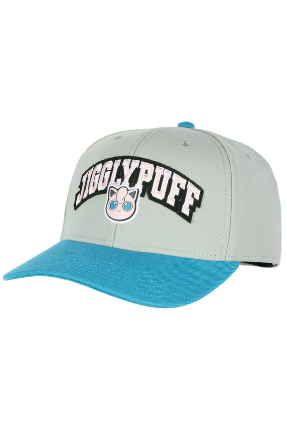 Pokemon Adult Jigglypuff 0039 Embroidered Precurve Snapback Hat for Men and Women