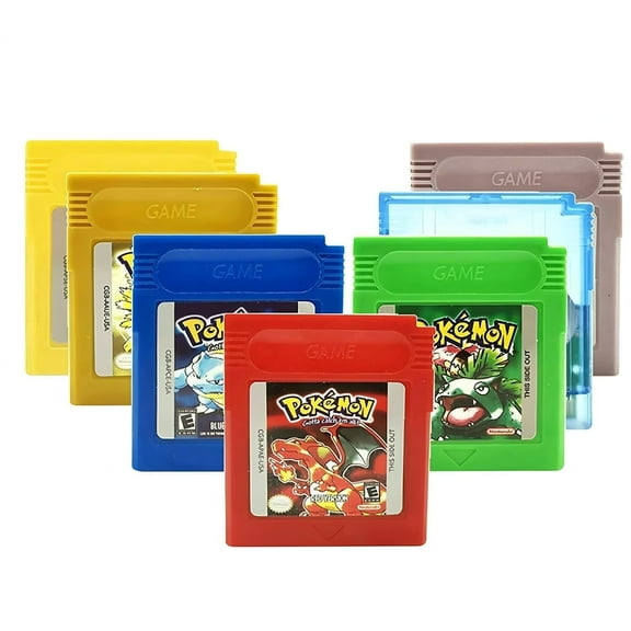 Pokemon (All 7 Games) GBC Blue Red Yellow Green Gold Silver Crystal
