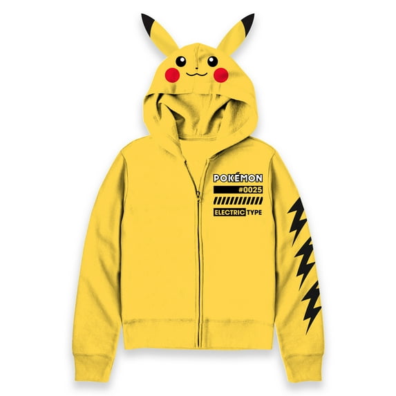 Pokemon All Pika Suit V2 Boys Apparel, Graphic Long Sleeve Hoodie, Sizes 4-18 (Little Boys & Big Boys)