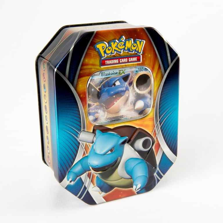 Pokemon Trading Card Game Tin with Blastoise-EX Foil Card and 4