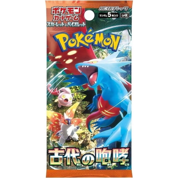 Pokemon Card Game Scarlet & Violet SV4K Ancient Roar Booster Pack (Japanese) - 5 Cards