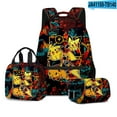 Pokemon Anime Backpacks Sets, Cartoon Animal Laptop Backpack Daypack 3D