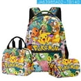 Pokemon Anime Backpacks Sets, Cartoon Animal Laptop Backpack Daypack 3D