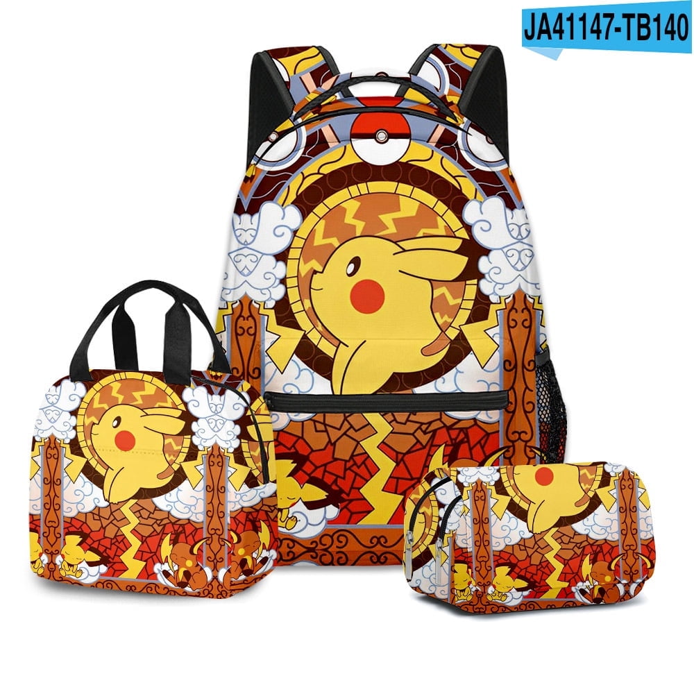 Pokemon Anime Backpacks Sets, Cartoon Animal Laptop Backpack Daypack 3D ...