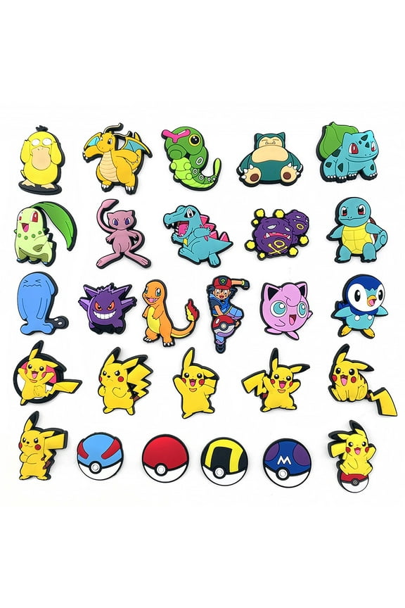 Pokemon Anime Charms for Shoe Kawaii Game Shoe Charms for Clogs Sandals Decoration