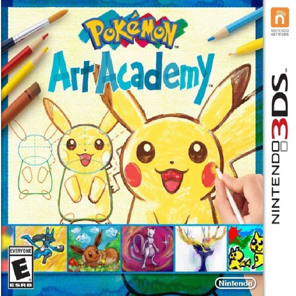 Restored Pokemon Art Academy by Nintendo for Physical/Nintendo 3DS, Educational Game, Art, Drawing, Educatinal, 1 Player, Parental Controls