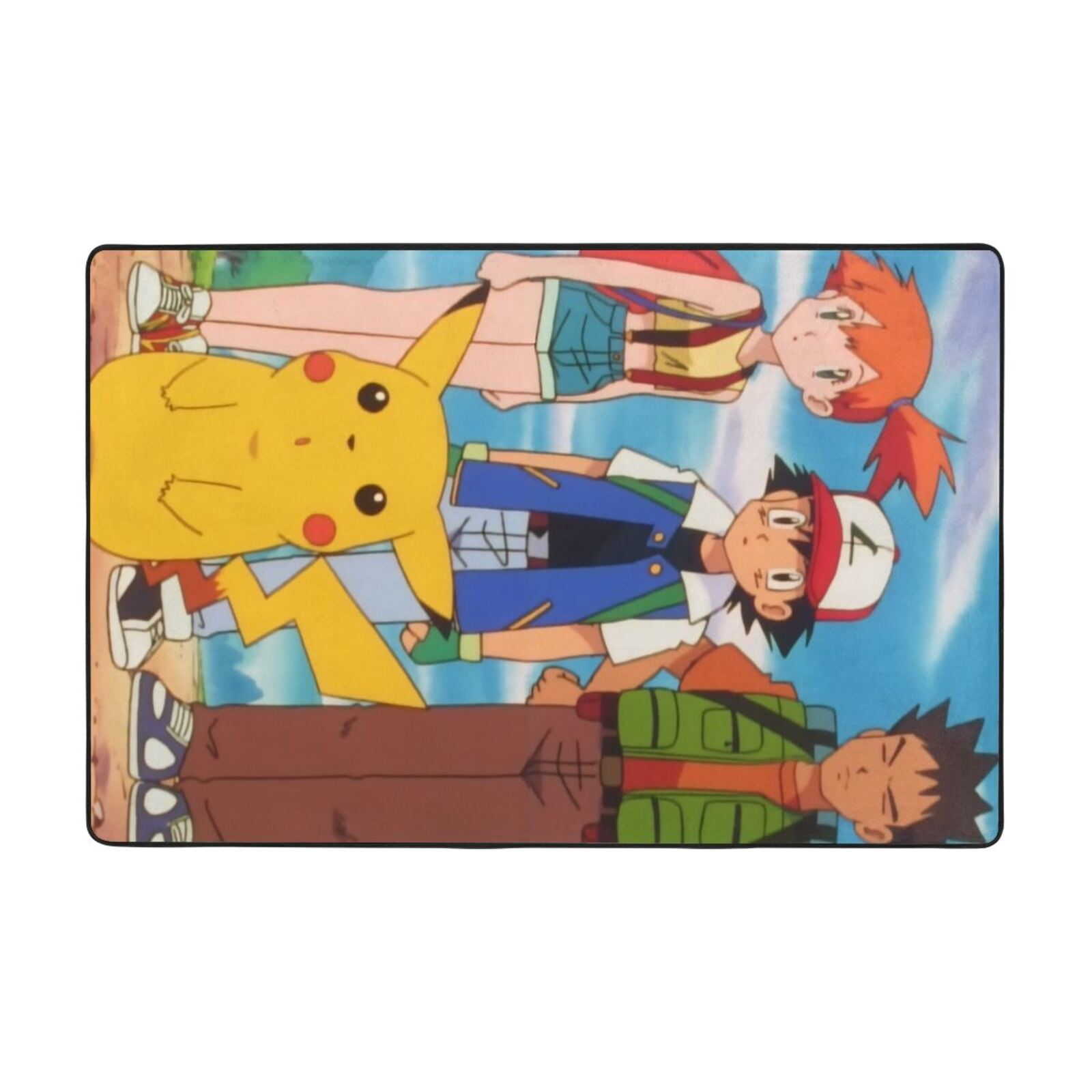 Pokemon and Ash Friends Gamer Rug Room Non-Slip Gaming Rug Cool ...