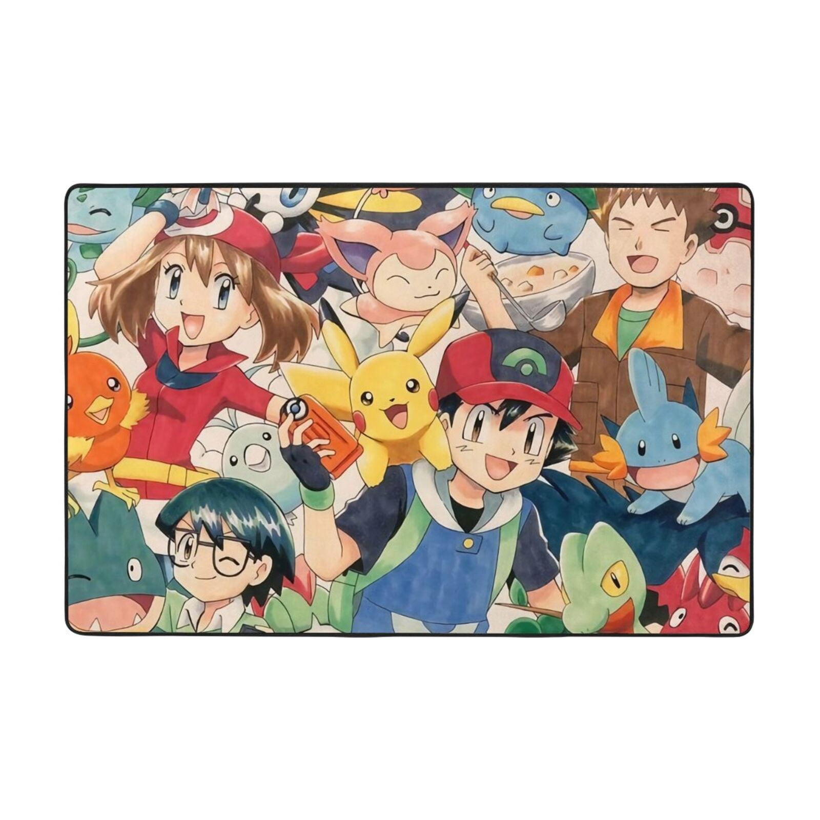 Pokemon and Ash Friends87 Gamer Rug Room Non-Slip Gaming Rug Cool ...
