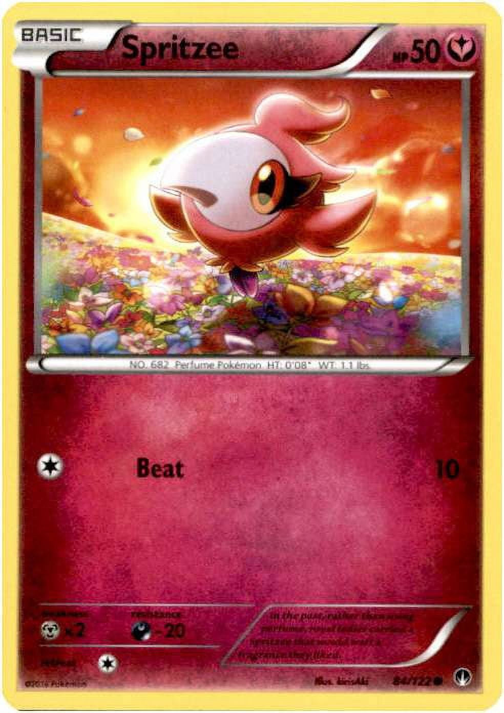 pokemon spritzee card value Spritzee (67/106) [XY: Flashfire] Heavily Played Reverse Holofoil Fairy Rarity Spritzee [Fairy]  Pokemon Card