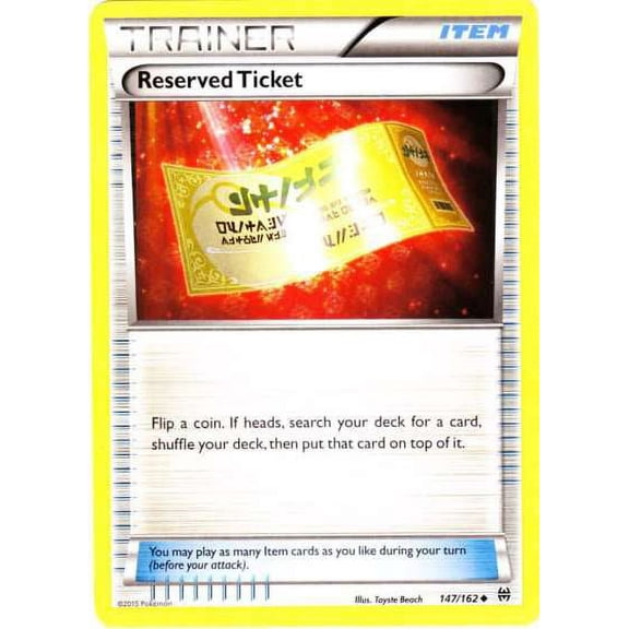 Pokemon BREAKthrough Reserved Ticket #147