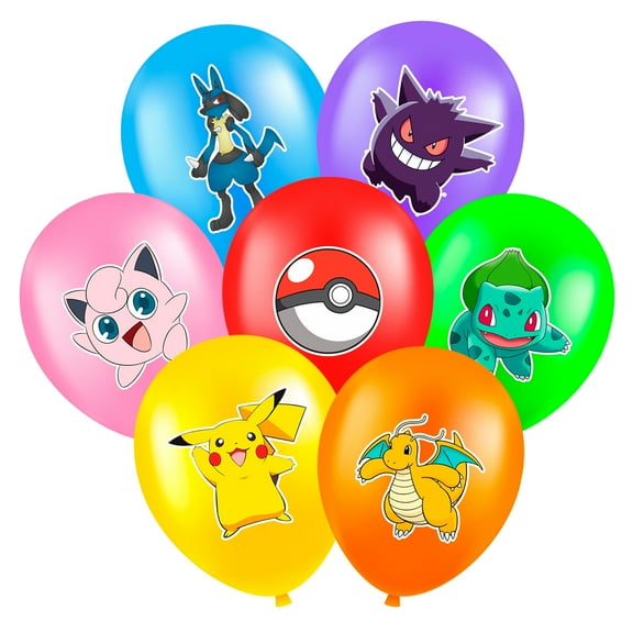 Pokemon Balloon Set, 28Pcs Pokemon Birthday Balloons for Pokemon Birthday party Supplies, Including 7 Styles and Patterns, Perfect for Pokemon Party Decorations, Pokemon Birthday Decorations