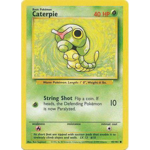 Pokemon Base Set Common Caterpie #45