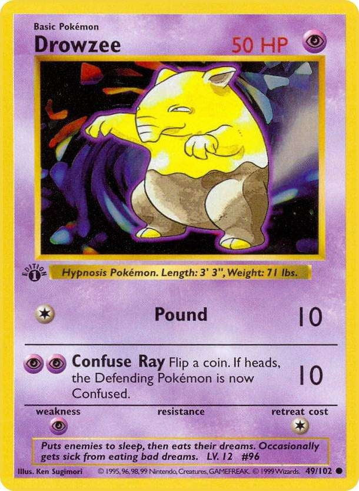ポケモンカードDrowzee1999 Pokemon 1st Edition英語 Pokemon Base Set Common Drowzee #49 (1st Edition) - Walmart.com