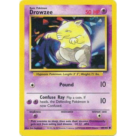 Pokemon Base Set Common Drowzee #49