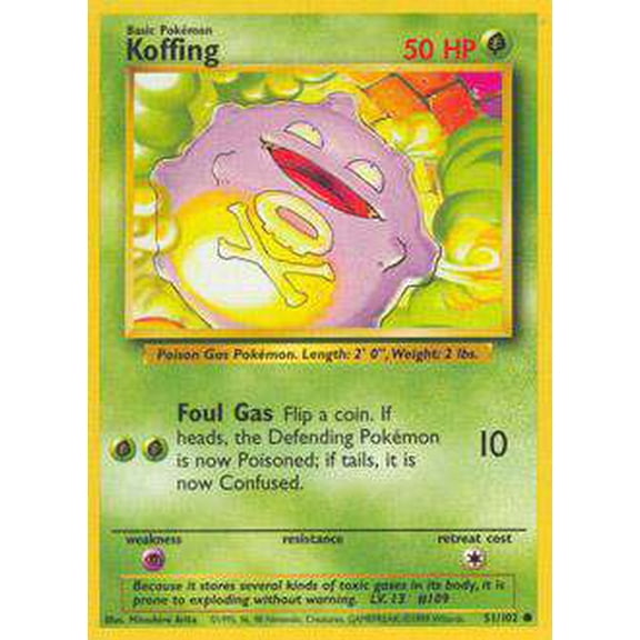 Pokemon Base Set Common Koffing #51