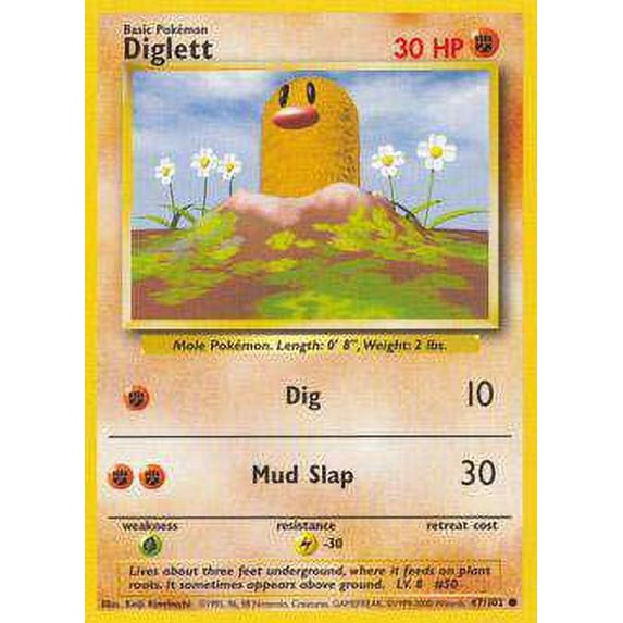 Pokemon Base Set Diglett #47
