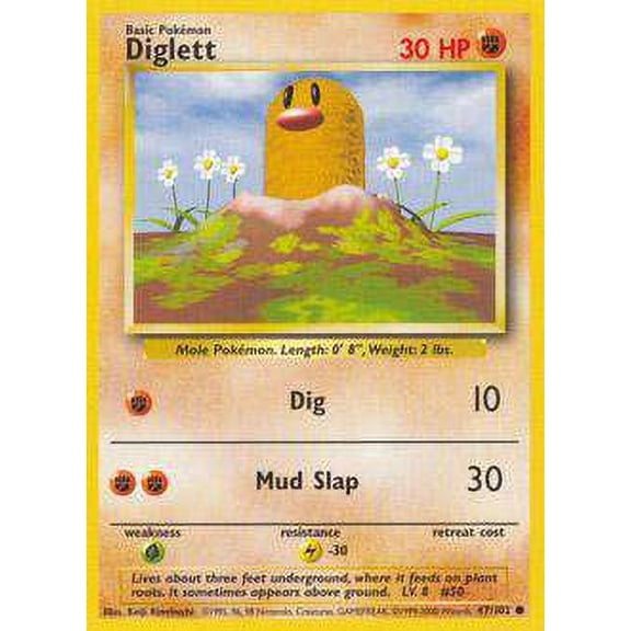 Pokemon Base Set Diglett #47