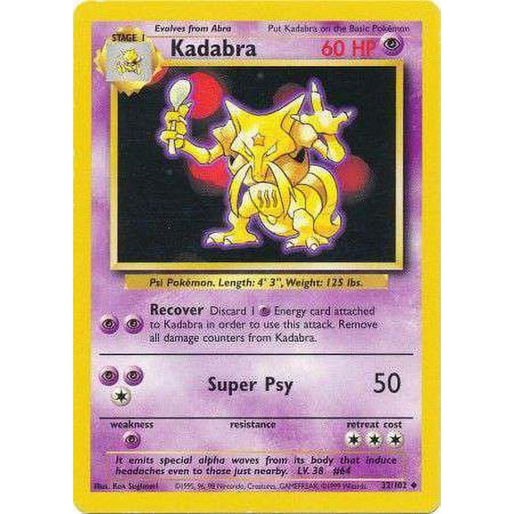 Pokemon Base Set Kadabra #32